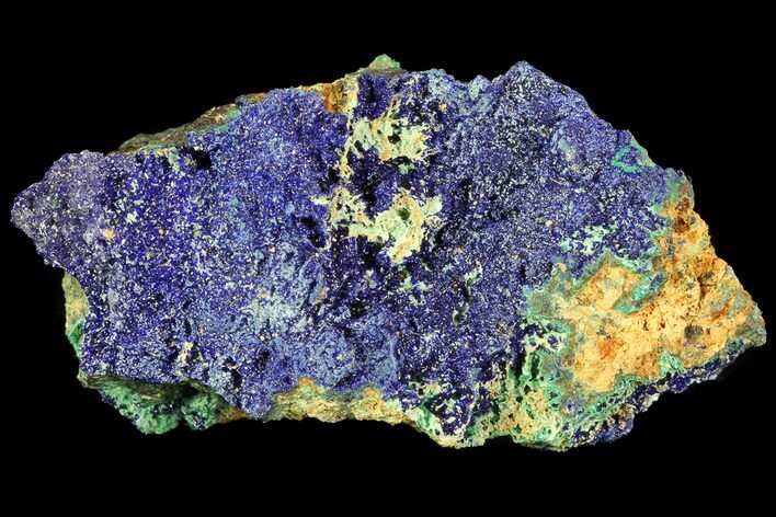Sparkling Azurite and Malachite Crystal Cluster - Morocco #74378
